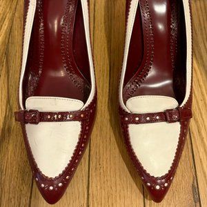 Size 11 Tory Burch Red and White Heels